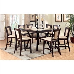 Brent II 7 Piece Counter Height Dining Set by Furniture of America - FOA-CM3984W-PT