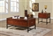 Milbank 2 Piece Occasional Table Set in Cherry by Furniture of America - FOA-CM4110-2PK