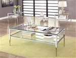 Tanika 3 Piece Occasional Table Set in Chrome by Furniture of America - FOA-CM4162CRM-3PK