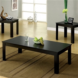 Bay Square 3 Piece Occasional Table Set in Black by Furniture of America - FOA-CM4329-3PK