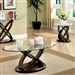 Atwood II 2 Piece Occasional Table Set in Dark Walnut by Furniture of America - FOA-CM4401-2PK
