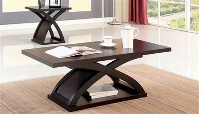 Arkley 2 Piece Occasional Table Set in Espresso by Furniture of America - FOA-CM4641-2PK