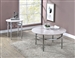 Mariah 2 Piece Occasional Table Set in White/Chrome Finish by Furniture of America - FOA-CM4797-2PK