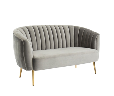 Dionne Love Seat in Gray by Furniture of America - FOA-CM5100GY-LV