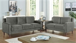 Brandi 2 Piece Sofa Set in Gray by Furniture of America - FOA-CM6064GY