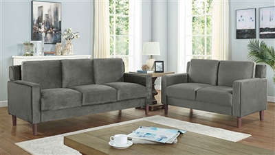 Brandi 2 Piece Sofa Set in Gray by Furniture of America - FOA-CM6064GY