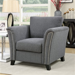 Campbell Chair in Gray by Furniture of America - FOA-CM6095GY-CH