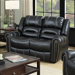 Frederick Love Seat in Black by Furniture of America - FOA-CM6130-LV