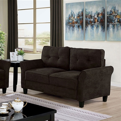 Alissa Love Seat in Brown by Furniture of America - FOA-CM6213BR-LV