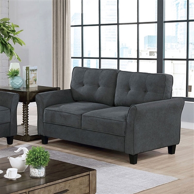 Alissa Love Seat in Gray by Furniture of America - FOA-CM6213GY-LV