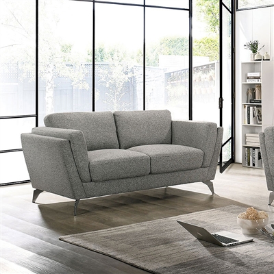 Adelene Love Seat in Gray by Furniture of America - FOA-CM6214-LV