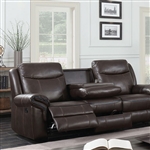 Chenai Recliner Sofa in Brown by Furniture of America - FOA-CM6297-SF