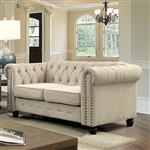 Winifred Love Seat in Ivory by Furniture of America - FOA-CM6342IV-LV