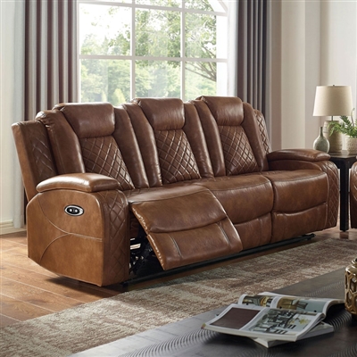 Alexia Power Sofa in Brown by Furniture of America - FOA-CM6346-SF