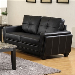 Blacksburg Love Seat in Black by Furniture of America - FOA-CM6485-LV