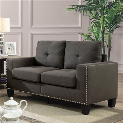 Attwell Love Seat in Gray by Furniture of America - FOA-CM6594-LV
