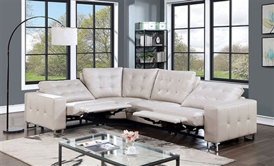 Abberton Power Sectional Sofa in Taupe Finish by Furniture of America - FOA-CM6735BG-PM-SECT