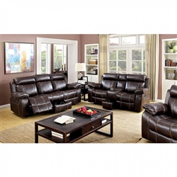 Chancellor 2 Piece Recliner Sofa Set in Brown by Furniture of America - FOA-CM6788