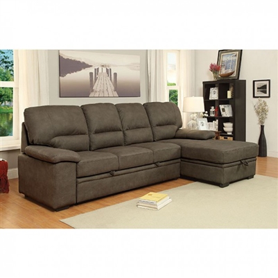 Alcester Sectional in Brown by Furniture of America - FOA-CM6908BR