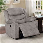 Castleford Recliner in Light Gray by Furniture of America - FOA-CM6940-CH