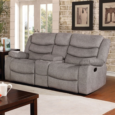 Castleford Recliner Love Seat in Light Gray by Furniture of America - FOA-CM6940-LV