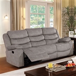 Castleford Recliner Sofa in Light Gray by Furniture of America - FOA-CM6940-SF