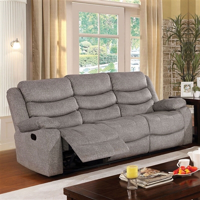Castleford Recliner Sofa in Light Gray by Furniture of America - FOA-CM6940-SF