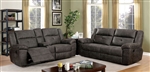 Chichester 2 Piece Recliner Sofa Set in Dark Brown by Furniture of America - FOA-CM6943