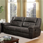 Chichester Recliner Sofa in Dark Brown by Furniture of America - FOA-CM6943-SF