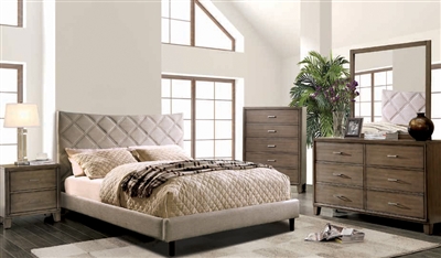 Estarra 6 Piece Bedroom Set in Beige Finish by Furniture of America - FOA-CM7073BG