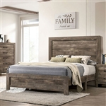 Larissa Bed with Paneled Headboard in Natural Tone Finish by Furniture of America - FOA-CM7148-B