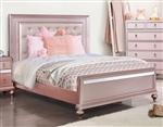 Ariston Bed in Rose Pink Finish by Furniture of America - FOA-CM7170RG-B