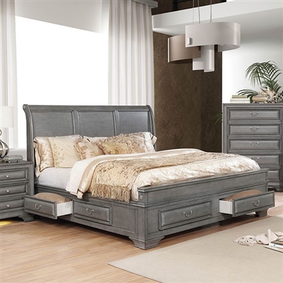 Brandt Bed by Furniture of America - FOA-CM7302GY-B