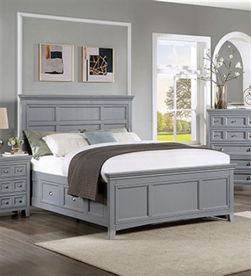 Castlile Bed in Gray Finish by Furniture of America - FOA-CM7413GY-B