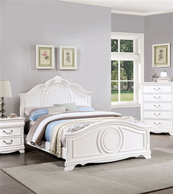 Alecia Twin Bed in White Finish by Furniture of America - FOA-CM7458WH-B