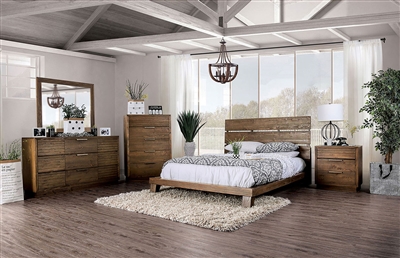Tolna 6 Piece Bedroom Set in Walnut Finish by Furniture of America - FOA-CM7532