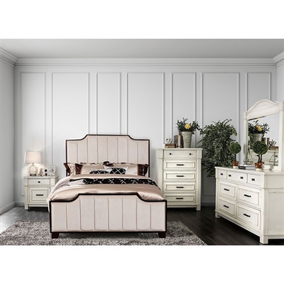 Espin 6 Piece Bedroom Set in Beige Finish by Furniture of America - FOA-CM7565BG