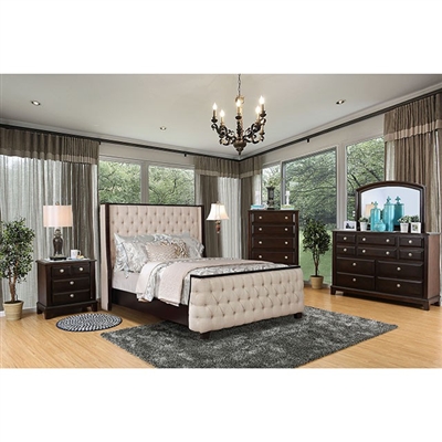 Camille 6 Piece Bedroom Set in Beige Finish by Furniture of America - FOA-CM7566
