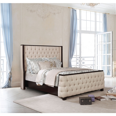 Camille Bed in Beige Finish by Furniture of America - FOA-CM7566-B