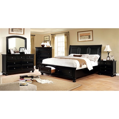 Castor 6 Piece Bedroom Set by Furniture of America - FOA-CM7590BK