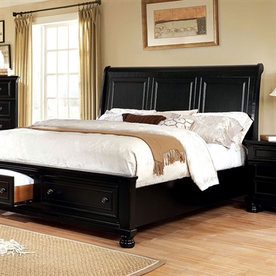 Castor Bed by Furniture of America - FOA-CM7590BK-B