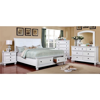 Castor 6 Piece Bedroom Set by Furniture of America - FOA-CM7590WH