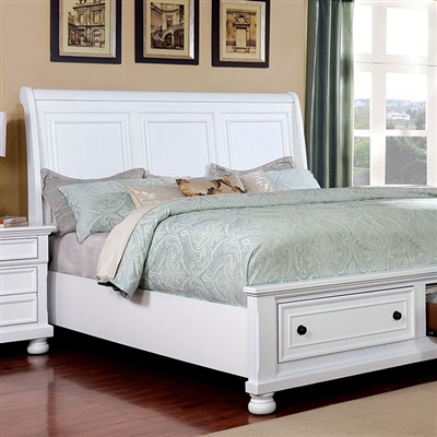 Castor Bed by Furniture of America - FOA-CM7590WH-B