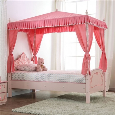 Rheanna Twin Bed in Pink Finish by Furniture of America - FOA-CM7631-B