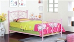 Alice Twin Bed in Pink Finish by Furniture of America - FOA-CM7706PK-B