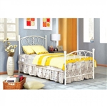Alice Twin Bed in White Finish by Furniture of America - FOA-CM7706WH-B
