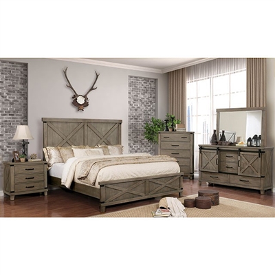 Bianca 6 Piece Bedroom Set by Furniture of America - FOA-CM7734GY