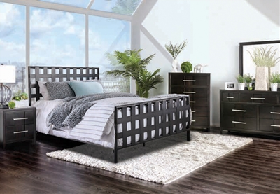 Earlgate 6 Piece Bedroom Set in Gray Finish by Furniture of America - FOA-CM7758