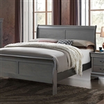 Louis Philippe III Bed by Furniture of America - FOA-CM7866GY-B