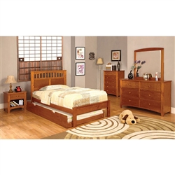 Carus 6 Piece Bedroom Set by Furniture of America - FOA-CM7904OAK